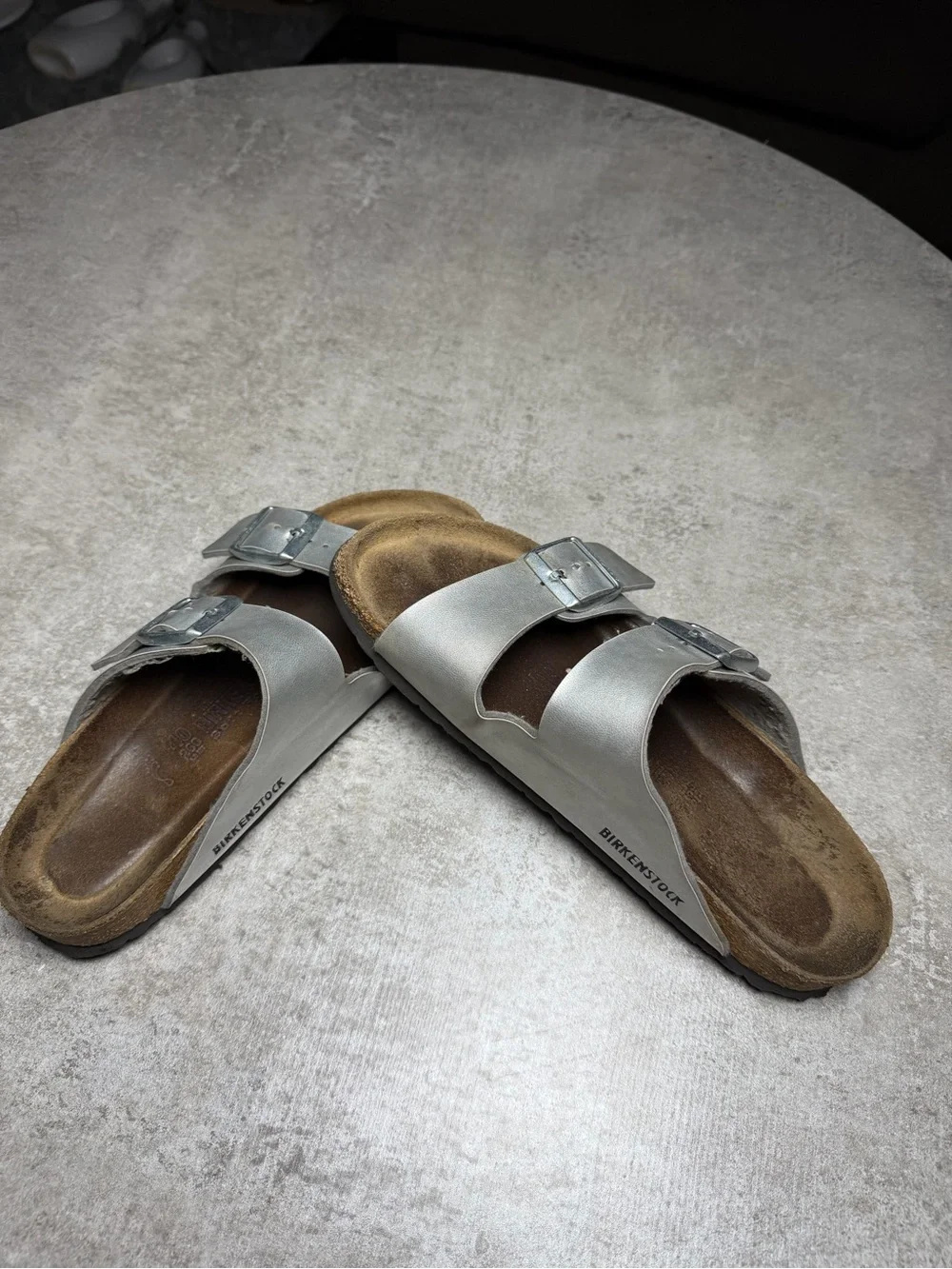 Birkenstock Arizona women Silver Two-Strap Sandal